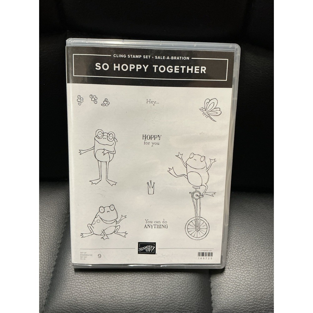 Stampin' Up! So Hoppy Together Rubber Cling‎ Stamp Set Frogs New!